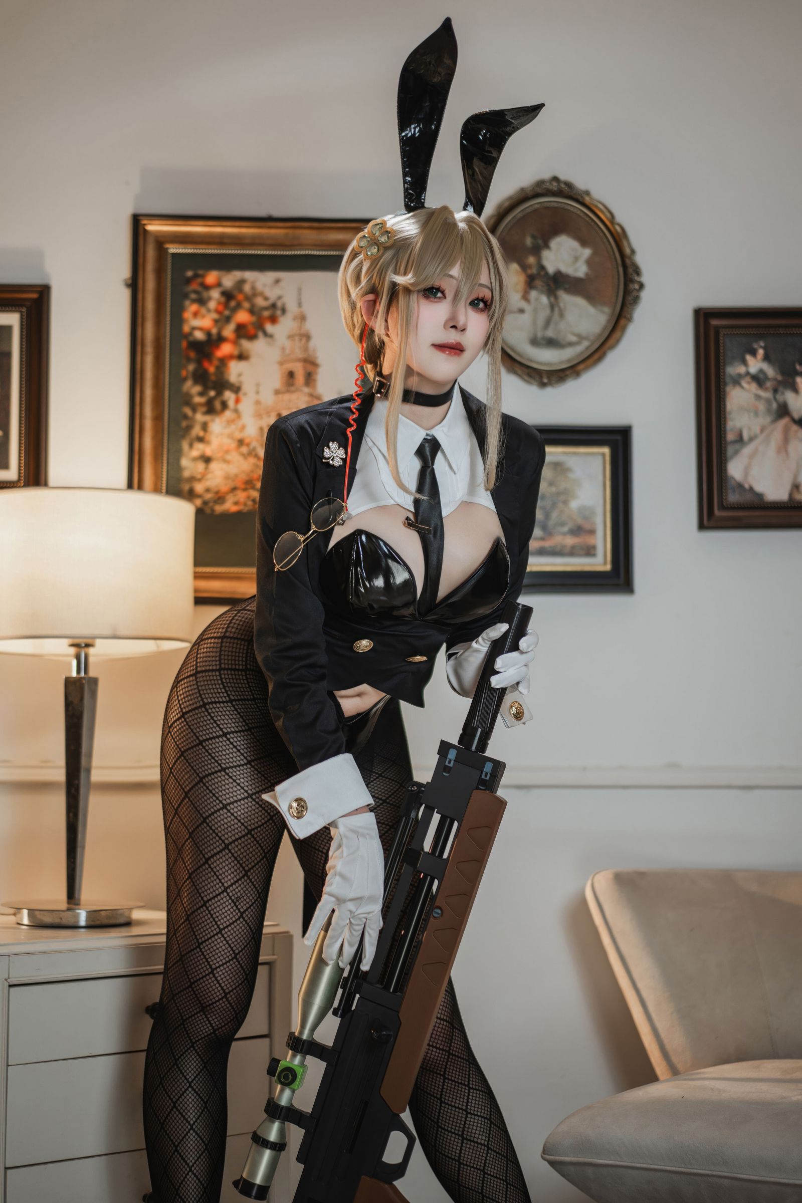 [Natsuko夏夏子] NO.090 NIKKE 爱德·特工兔女郎-电鸽