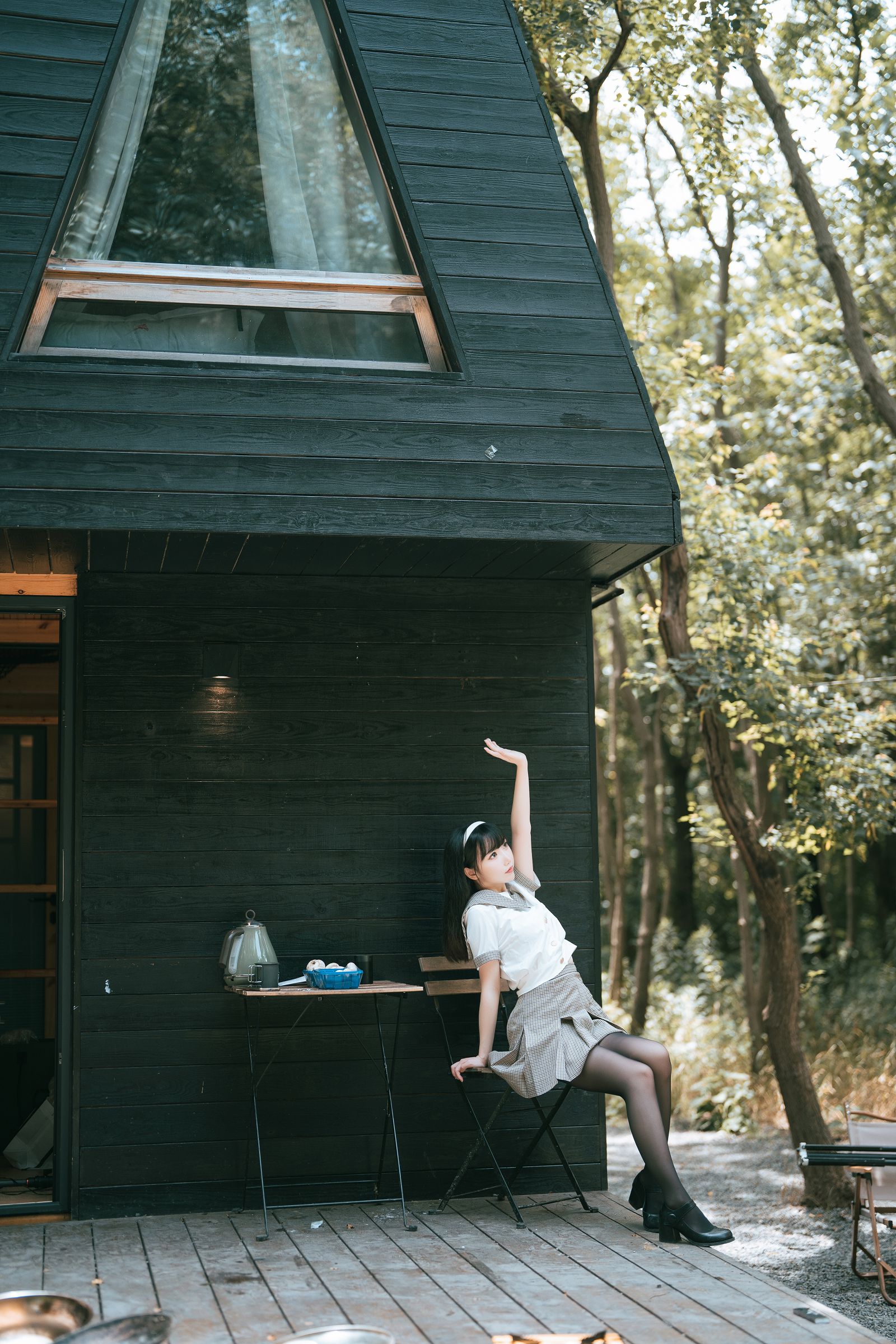 图片[1]-[Coser面饼仙儿] NO.157 黑丝露营JK-电鸽