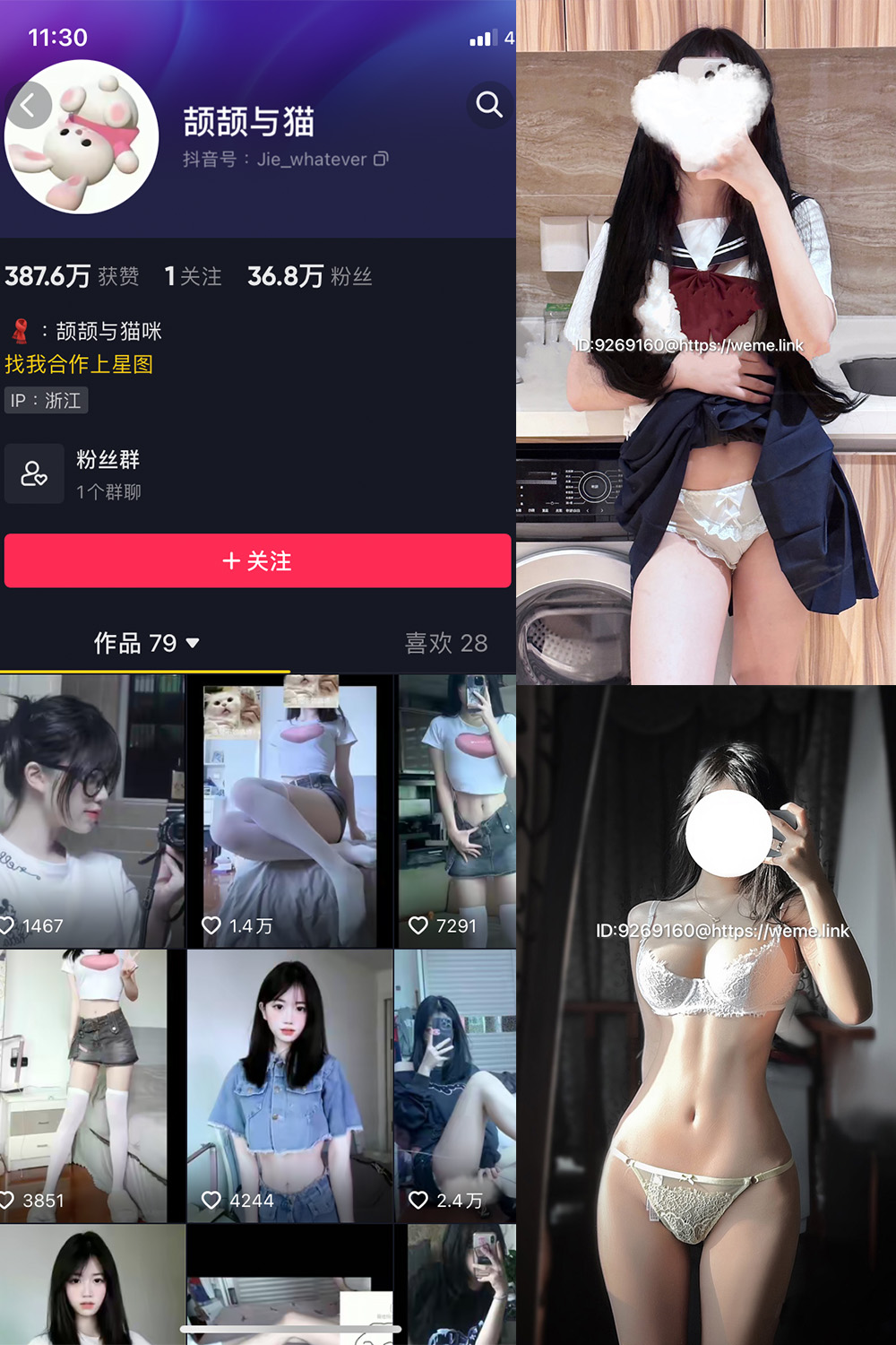 图片[1]-抖音 颉颉与猫 微密圈  NO.002期  18P2V-慕色阁