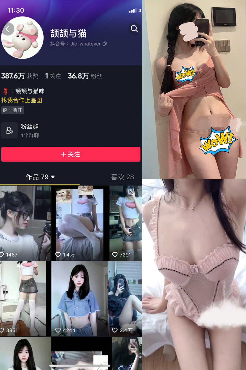 图片[1]-抖音 颉颉与猫 微密圈  NO.001期  17P6V-慕色阁