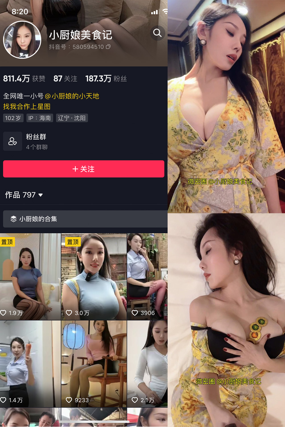 图片[1]-抖音 小厨娘美食记 微密圈  NO.005期  9P-慕色阁